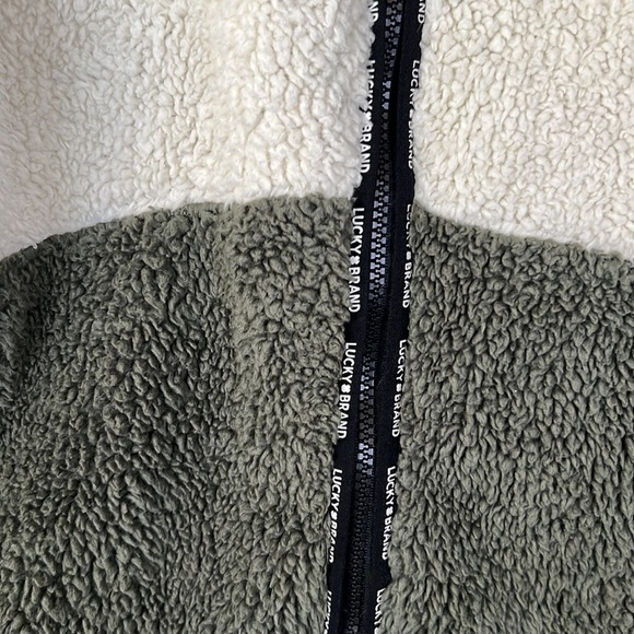 Lucky Brand Faux Shearling Colorblock Teddy Jacket Size S - Picture 8 of 11